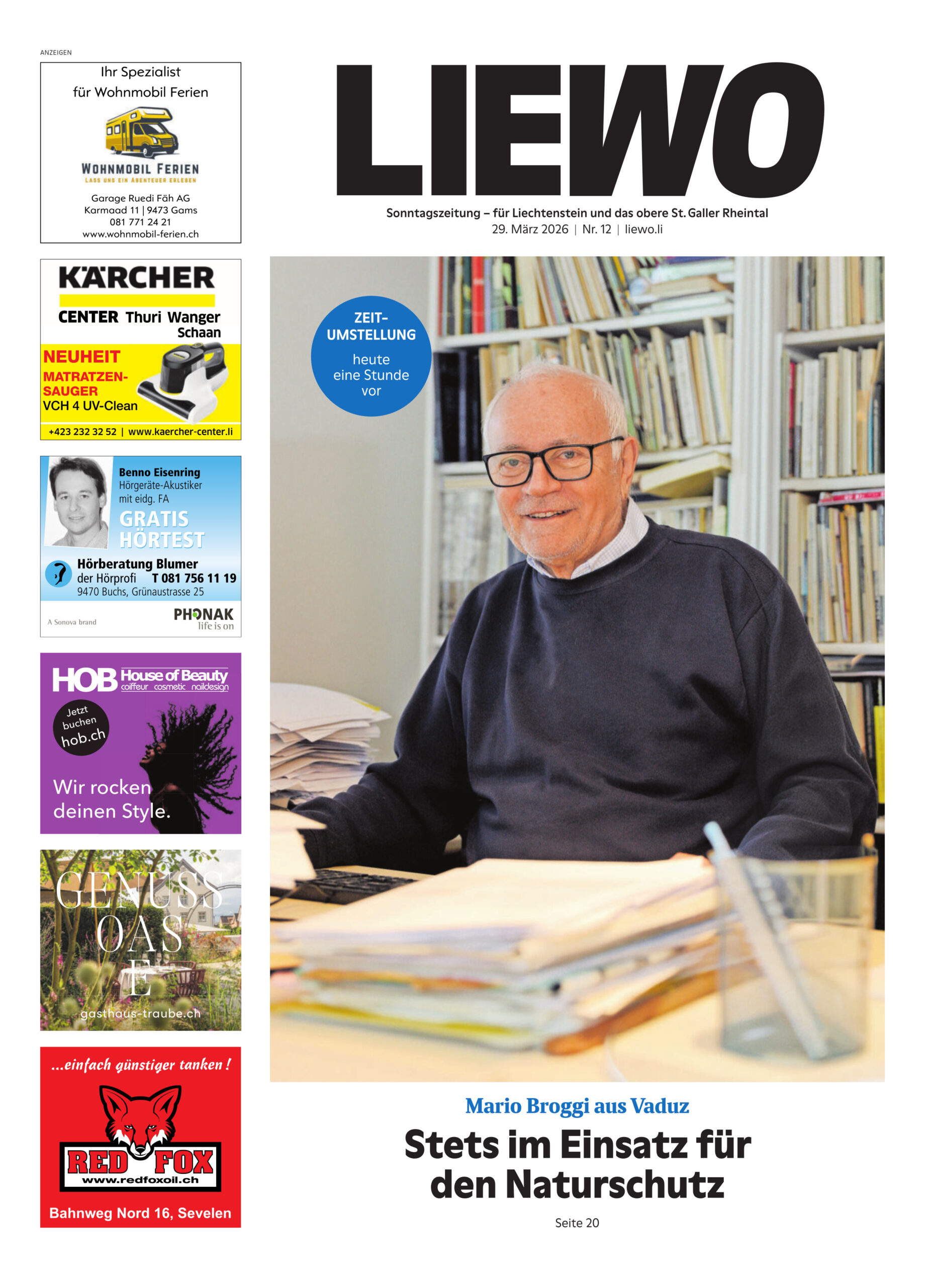 Portrait Mario Broggi in der LieWo Ende März 2026